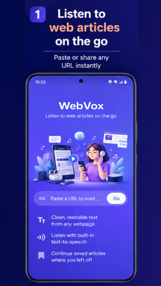 Share a URL to WebVox